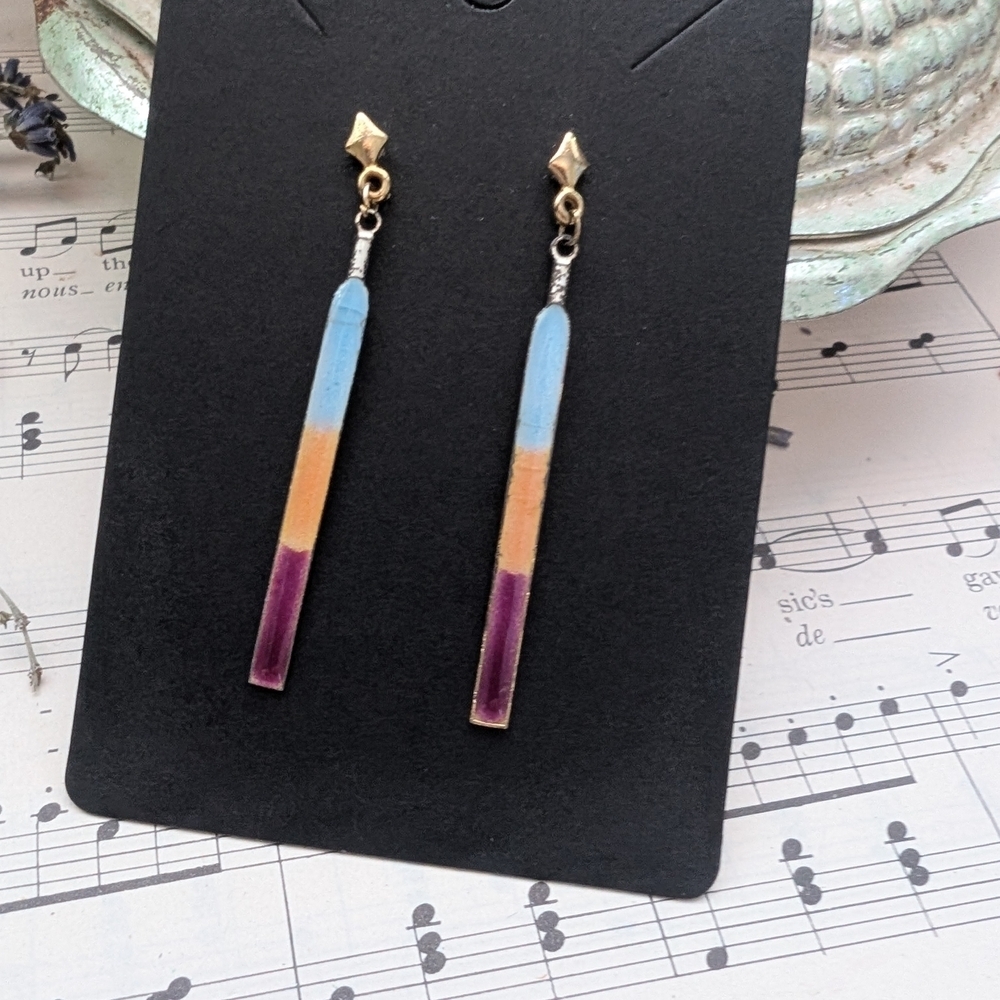 Vintage Multicolor Dangle Earrings